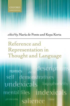 De Ponte / de Ponte / Korta |  Reference and Representation in Thought and Language | Buch |  Sack Fachmedien