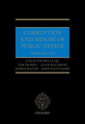 Nicholls QC / Daniel / Bacarese |  Corruption and Misuse of Public Office 3e | Buch |  Sack Fachmedien