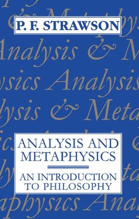 Strawson |  Analysis and Metaphysics | Buch |  Sack Fachmedien