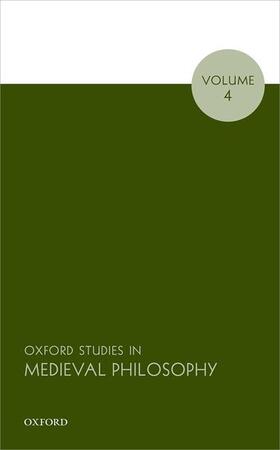 Pasnau |  Oxford Studies in Medieval Philosophy, Volume 4 | Buch |  Sack Fachmedien