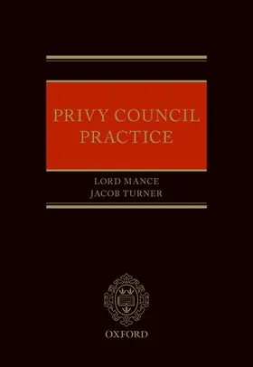 Mance / Turner |  Privy Council Practice | Buch |  Sack Fachmedien