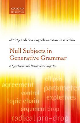 Cognola / Casalicchio |  Null Subjects in Generative Grammar C | Buch |  Sack Fachmedien