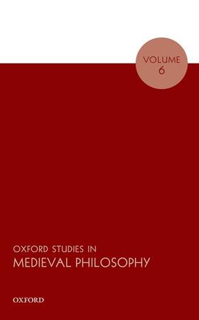 Pasnau |  Oxford Studies in Medieval Philosophy Volume 6 | Buch |  Sack Fachmedien