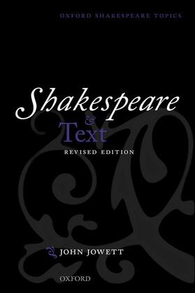 Jowett |  Shakespeare and Text | Buch |  Sack Fachmedien
