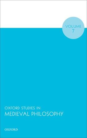 Pasnau |  Oxford Studies in Medieval Philosophy Volume 7 | Buch |  Sack Fachmedien