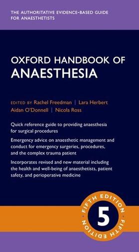 Freedman / Herbert / O'Donnell |  Oxford Handbook of Anaesthesia | Buch |  Sack Fachmedien