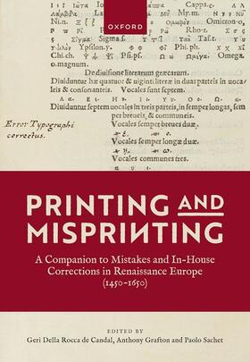 Della Rocca de Candal / Grafton / Sachet |  Printing and Misprinting | Buch |  Sack Fachmedien