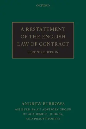 Burrows |  A Restatement of the English Law of Contract | Buch |  Sack Fachmedien