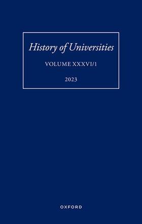 Darwall-Smith / Feingold |  History of Universities: Volume XXXVI / 1 | Buch |  Sack Fachmedien
