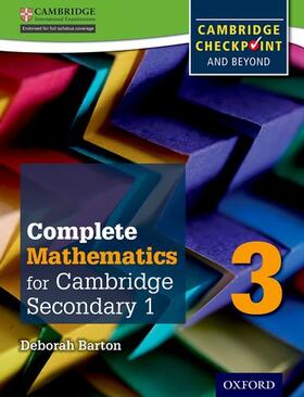 Barton |  Complete Mathematics for Cambridge Lower Secondary 3 (First Edition) | Buch |  Sack Fachmedien