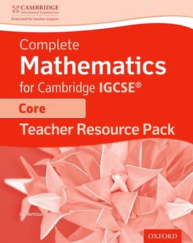 Bettison | Complete Mathematics for Cambridge IGCSE® Teacher's Resource Pack (Core) | Medienkombination | 978-0-19-913873-9 | sack.de