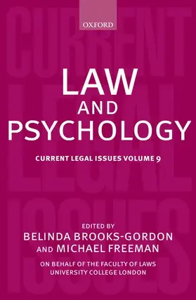 Brooks-Gordon / Freeman |  Law and Psychology | Buch |  Sack Fachmedien