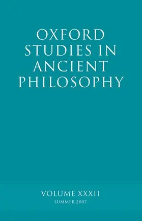 Sedley |  Oxford Studies in Ancient Philosophy XXXII | Buch |  Sack Fachmedien