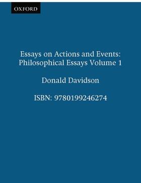 Davidson |  Essays on Actions and Events | Buch |  Sack Fachmedien