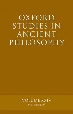 Sedley |  Oxford Studies in Ancient Philosophy | Buch |  Sack Fachmedien