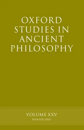 Sedley |  Oxford Studies in Ancient Philosophy | Buch |  Sack Fachmedien