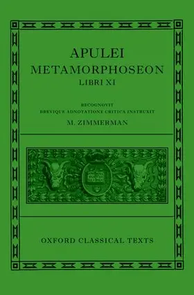 Zimmerman |  Apulei Metamorphoseon Libri XI | Buch |  Sack Fachmedien