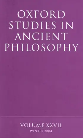 Sedley |  Oxford Studies in Ancient Philosophy | Buch |  Sack Fachmedien