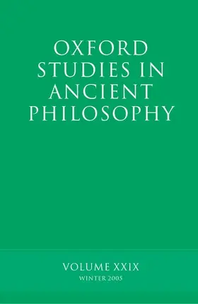 Sedley |  Oxford Studies in Ancient Philosophy | Buch |  Sack Fachmedien