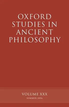 Sedley |  Oxford Studies in Ancient Philosophy | Buch |  Sack Fachmedien