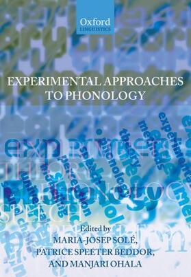 Beddor / Sole / Ohala |  Experimental Approaches to Phonology | Buch |  Sack Fachmedien