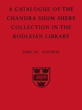 Aithal |  A   Descriptive Catalogue of the Sanskrit and Other Indian Manuscripts of the Chandra Shum Shere Collection in the Bodleian Library | Buch |  Sack Fachmedien