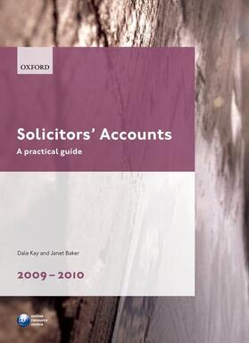 Kay / Baker |  Solicitors' Accounts 2009-2010 | Buch |  Sack Fachmedien