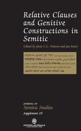 Retso / Watson / Retsö |  Relative Clauses and Genitive Construction in Semitic | Buch |  Sack Fachmedien