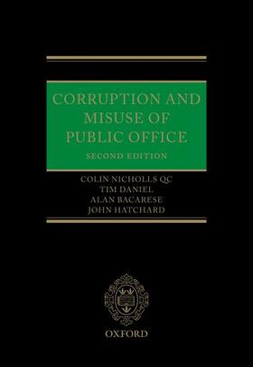 Nicholls QC / Daniel / Bacarese |  Corruption and Misuse of Public Office | Buch |  Sack Fachmedien