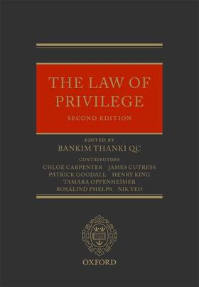 Goodall / King / Carpenter |  The Law of Privilege | Buch |  Sack Fachmedien