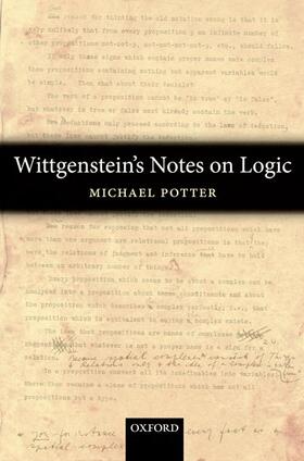 Potter |  Wittgenstein's Notes on Logic | Buch |  Sack Fachmedien