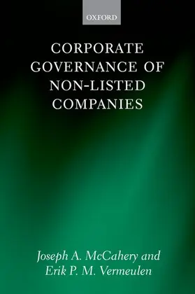 McCahery / Vermeulen |  Corporate Governance of Non-Listed Companies | Buch |  Sack Fachmedien