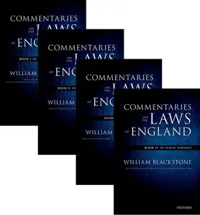 Blackstone / Prest |  The Oxford Edition of Blackstone's: Commentaries on the Laws of England | Buch |  Sack Fachmedien