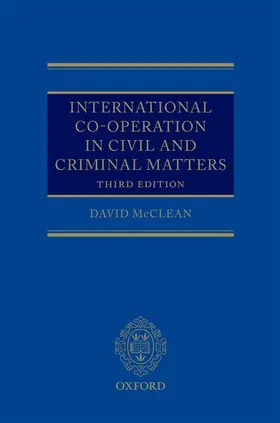 McClean |  International Co-Operation in Civil and Criminal Matters | Buch |  Sack Fachmedien