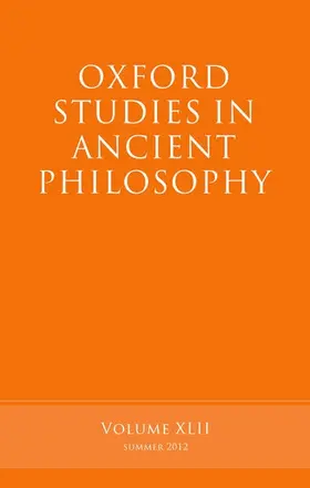 Inwood |  Oxford Studies in Ancient Philosophy | Buch |  Sack Fachmedien