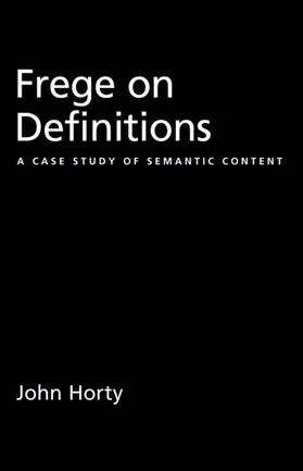 Horty |  Frege on Definitions | Buch |  Sack Fachmedien