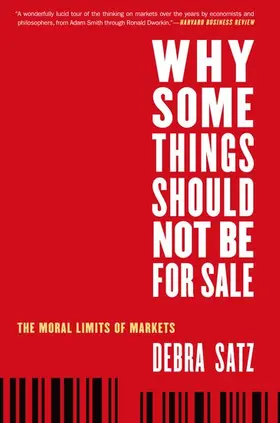 Satz |  Why Some Things Should Not Be for Sale | Buch |  Sack Fachmedien