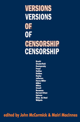 MacInnes |  Versions of Censorship | Buch |  Sack Fachmedien