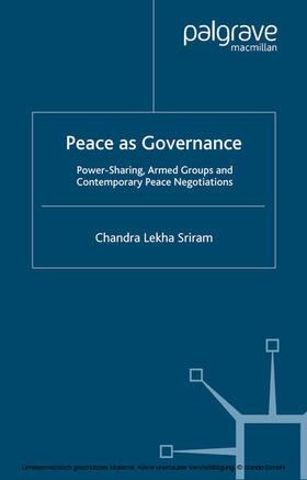 Sriram |  Peace as Governance | eBook | Sack Fachmedien