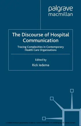 Iedema |  The Discourse of Hospital Communication | eBook | Sack Fachmedien