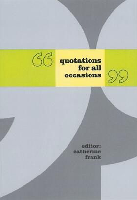 Frank |  Quotations for All Occasions | Buch |  Sack Fachmedien