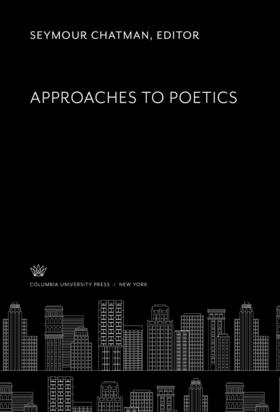  Approaches to Poetics | eBook | Sack Fachmedien
