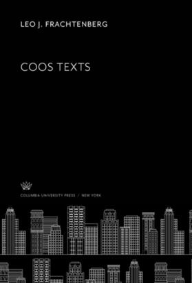 Frachtenberg |  Coos Texts | eBook | Sack Fachmedien