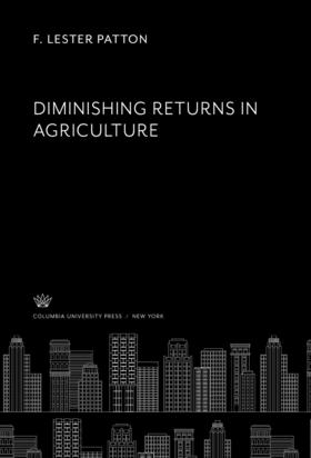 Patton |  Diminishing Returns in Agriculture | eBook | Sack Fachmedien