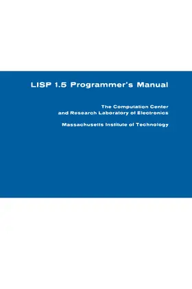 McCarthy / Abrahams / Edwards |  LISP 1.5 Programmer's Manual | Buch |  Sack Fachmedien