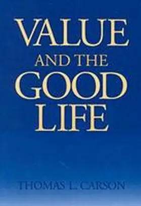 Carson |  Value and the Good Life | Buch |  Sack Fachmedien