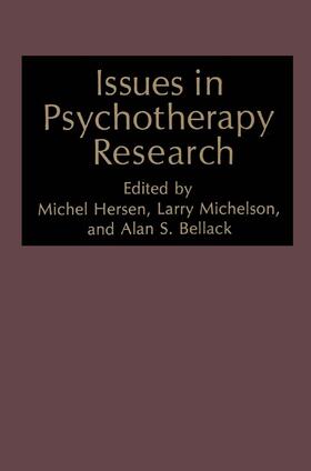 Bellack / Hersen |  Issues in Psychotherapy Research | Buch |  Sack Fachmedien