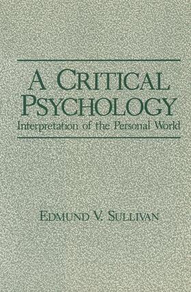 Sullivan |  A Critical Psychology | Buch |  Sack Fachmedien