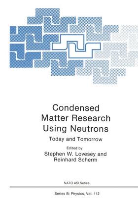 Scherm / Lovesey |  Condensed Matter Research Using Neutrons | Buch |  Sack Fachmedien