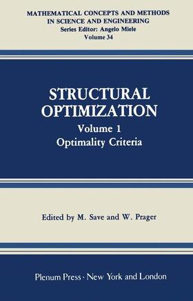 Save / Prager |  Structural Optimization | Buch |  Sack Fachmedien